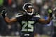 SEATTLE, WA. - DECEMBER 23: Cornerback Richard Sherman #25 of the Seattle Seahawks celebrates a tackle during the fourth quarter of the game against the San Francisco 49ers at CenturyLink Field on December 23, 2012 in Seattle,Wa. The Seahawks won the game 42-13. (Photo by Steve Dykes/Getty Images)