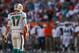 MIAMI GARDENS, FL - DECEMBER 02: Ryan Tannehill #17 of the Miami Dolphins looks on during a game against the New England Patriots at Sun Life Stadium on December 2, 2012 in Miami Gardens, Florida. (Photo by Mike Ehrmann/Getty Images)