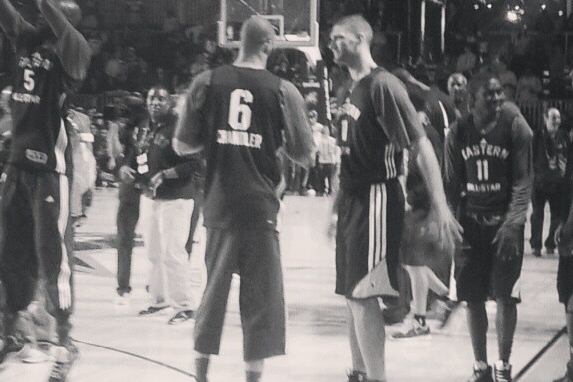 Tyson Chandler and Brook Lopez Chat It Up at All-Star Practice
