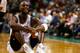 BOSTON, MA - FEBRUARY 13: Kevin Garnett #5 of the Boston Celtics laughs while sitting on the court after fighting for possession of the ball against the Chicago Bulls during the game on February 13, 2013 at TD Garden in Boston, Massachusetts. NOTE TO USER: User expressly acknowledges and agrees that, by downloading and or using this photograph, User is consenting to the terms and conditions of the Getty Images License Agreement. (Photo by Jared Wickerham/Getty Images)