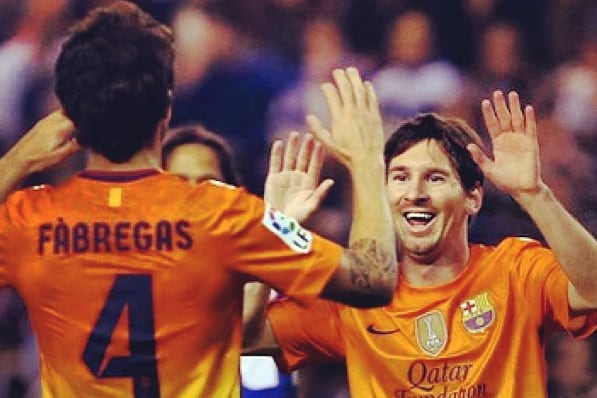 Instagram: Messi Celebrates Milestone with Fabregas