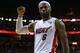 MIAMI, FL - JANUARY 02: LeBron James #6 of the Miami Heat reacts to a three point play during a game against the Dallas Mavericks at American Airlines Arena on January 2, 2013 in Miami, Florida. (Photo by Mike Ehrmann/Getty Images)