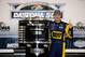DAYTONA BEACH, FL - FEBRUARY 27: Matt Kenseth, driver of the #17 Best Buy Ford, poses for photos with the Harley J. Earl Trophy in Victory Lane after winning the NASCAR Sprint Cup Series Daytona 500 at Daytona International Speedway on February 27, 2012 in Daytona Beach, Florida. (Photo by Jared C. Tilton/Getty Images for NASCAR)