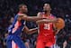 HOUSTON, TX - FEBRUARY 17: Kevin Durant #35 of the Oklahoma City Thunder and the Western Conference drives as Chris Bosh #1 of the Miami Heat and the Eastern Conference goes for the steal in the first quarter during the 2013 NBA All-Star game at the Toyota Center on February 17, 2013 in Houston, Texas. NOTE TO USER: User expressly acknowledges and agrees that, by downloading and or using this photograph, User is consenting to the terms and conditions of the Getty Images License Agreement. (Photo by Ronald Martinez/Getty Images)