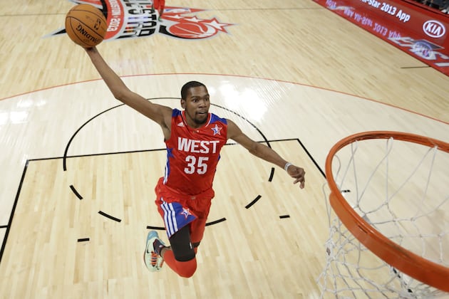 Durant Scores 30 as the West Tops the East, 143-138