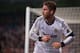 Sergio Ramos celebrates his goal against Rayo, shortly before being sent off.