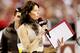 TUSCALOOSA, AL - OCTOBER 22: ESPN sideline reporter Jeannine Edwards during the game between the Alabama Crimson Tide and Tennessee Volunteers at Bryant-Denny Stadium on October 22, 2011 in Tuscaloosa, Alabama. (Photo by Kevin C. Cox/Getty Images)