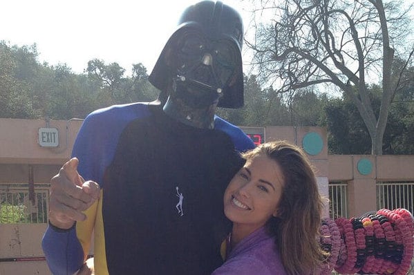 Kareem Abdul-Jabbar Dons a Darth Vader Mask, Poses with Katherine Webb