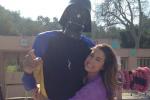 Kareem Wears Darth Vader Mask and Hugs Katherine Webb