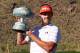 MARANA, AZ - FEBRUARY 26: Hunter Mahan celebrates with the Walter Hagen Cup after winning the championship match during the final round of the World Golf Championships-Accenture Match Play Championship at the Ritz-Carlton Golf Club on February 26, 2012 in Marana, Arizona. (Photo by Sam Greenwood/Getty Images)
