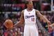 January 27, 2013; Los Angeles, CA, USA; Los Angeles Clippers point guard Eric Bledsoe (12) controls the ball against the Portland Trail Blazers during the second half at Staples Center. Mandatory Credit: Gary A. Vasquez-USA TODAY Sports