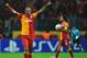 ISTANBUL, TURKEY - NOVEMBER 20: Felipe Melo of Galatasary celebrates victory in the UEFA Champions League Group H match between Galatasaray and Manchester United at the Turk Telekom Arena on November 20, 2012 in Istanbul, Turkey. (Photo by Laurence Griffiths/Getty Images)