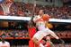 SYRACUSE, NY - FEBRUARY 10: Michael Carter-Williams #1 of the Syracuse Orange puts the ball up to the basket against Jakarr Sampson #14 of the St. John's Red Storm during the game at the Carrier Dome on February 10, 2013 in Syracuse, New York. (Photo by Nate Shron/Getty Images)