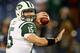 NASHVILLE, TN - DECEMBER 17: Quarterback Tim Tebow #15 of the New York Jets warms up prior to the game against the Tennessee Titans at LP Field on December 17, 2012 in Nashville, Tennessee. (Photo by Andy Lyons/Getty Images)