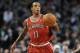 December 21, 2012; Boston, MA USA; Milwaukee Bucks point guard Monta Ellis (11) controls the ball during the first half against the Boston Celtics at TD Garden. Mandatory Credit: Bob DeChiara-USA TODAY Sports