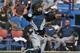 DUNEDIN, FL - MARCH 8: Catcher Francisco Cervelli #17 of the New York Yankees throws against the Toronto Blue Jays March 8, 2012 at Florida Auto Exchange Stadium in Dunedin, Florida. (Photo by Al Messerschmidt/Getty Images)