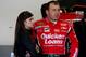 DAYTONA BEACH, FL - FEBRUARY 20: Danica Patrick (L), driver of the #10 GoDaddy.com Chevrolet, talks Ryan Newman (R), driver of the #39 Quicken Loans Chevrolet, in the garage during practice for the NASCAR Sprint Cup Series Daytona 500 at Daytona International Speedway on February 20, 2013 in Daytona Beach, Florida. (Photo by Jonathan Ferrey/Getty Images)