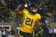 BERKELEY, CA - OCTOBER 06: Wide receiver Keenan Allen #21 of the California Golden Bears celebrates after scoring a touchdown against the UCLA Bruins during the second quarter at California Memorial Stadium on October 6, 2012 in Berkeley, California. (Photo by Jason O. Watson/Getty Images)