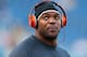 FOXBORO, MA - NOVEMBER 18: Dwight Freeney #93 of the Indianapolis Colts warms up before a game with New England Patriots at Gillette Stadium on November 18, 2012 in Foxboro, Massachusetts. (Photo by Jim Rogash/Getty Images)