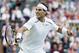 June 28, 2012; London, ENGLAND; Rafael Nadal (ESP) reacts during his match against Lukas Rosol (CZE) on day four of the 2012 Wimbledon Championships at the All England Lawn Tennis Club. Mandatory Credit: Susan Mullane-USA TODAY Sports