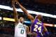 BOSTON, MA - FEBRUARY 7: Avery Bradley #0 of the Boston Celtics takes a shot in front of Kobe Bryant #24 of the Los Angeles Lakers during the game on February 7, 2013 at TD Garden in Boston, Massachusetts. NOTE TO USER: User expressly acknowledges and agrees that, by downloading and or using this photograph, User is consenting to the terms and conditions of the Getty Images License Agreement. (Photo by Jared Wickerham/Getty Images)