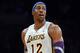 LOS ANGELES, CA - JANUARY 27: Dwight Howard #12 of the Los Angeles Lakers leaves the game with four fouls against the Oklahoma City Thunder at Staples Center on January 27, 2013 in Los Angeles, California. NOTE TO USER: User expressly acknowledges and agrees that, by downloading and or using this photograph, User is consenting to the terms and conditions of the Getty Images License Agreement. (Photo by Harry How/Getty Images)