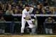 NEW YORK, NY - OCTOBER 13: Derek Jeter #2 of the New York Yankees hits a single in the bottom of the second inning against the Detroit Tigers during Game One of the American League Championship Series at Yankee Stadium on October 13, 2012 in the Bronx borough of New York City, New York. (Photo by Al Bello/Getty Images)