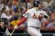 HOUSTON,TX-JUNE 05: Matt Adams #53 of the St. Louis Cardinals hits a three-run home run in the third inning against the Houston Astros on June 5, 2012 at Minute Maid Park in Houston, Texas. (Photo by Bob Levey/Getty Images)