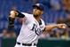 ST PETERSBURG, FL - SEPTEMBER 20: Pitcher David Price #14 of the Tampa Bay Rays pitches against the Boston Red Sox during the game at Tropicana Field on September 20, 2012 in St. Petersburg, Florida. (Photo by J. Meric/Getty Images)