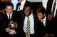 Pelé, Neymar and Lionel Messi at the 2011 Ballon d'Or ceremony