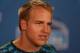 Feb 22, 2013; Indianapolis, IN, USA; Southern California quarterback Matt Barkley speaks at a press conference during the 2013 NFL Combine at Lucas Oil Stadium. Mandatory Credit: Brian Spurlock-USA TODAY Sports