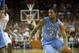 AUSTIN, TX - DECEMBER 19: Leslie McDonald #2 of the University of North Carolina Tar Heels drives to the basket against the University of Texas Longhorns on December 19, 2012 at the Frank Erwin Center in Austin, Texas. (Photo by Cooper Neill/Getty Images)