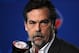 Feb 24, 2012; Indianapolis, IN, USA; St. Louis Rams coach Jeff Fisher speaks at a press conference during the NFL Combine at Lucas Oil Stadium. Mandatory Credit: Brian Spurlock-USA TODAY Sports
