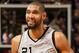 SACRAMENTO, CA - FEBRUARY 19: Tim Duncan #21 of the San Antonio Spurs smiles as he runs down court during their win over the Sacramento Kings at Sleep Train Arena on February 19, 2013 in Sacramento, California. NOTE TO USER: User expressly acknowledges and agrees that, by downloading and or using this photograph, User is consenting to the terms and conditions of the Getty Images License Agreement. (Photo by Ezra Shaw/Getty Images)