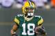 Jan 5, 2013; Green Bay, WI, USA; Green Bay Packers wide receiver Randall Cobb (18) during warmups prior to the NFC Wild Card playoff game against the Minnesota Vikings at Lambeau Field. The Packers won 24-10. Mandatory Credit: Jeff Hanisch-USA TODAY Sports