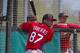 Oscar Taveras doing what he does best: rake.
