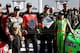 DAYTONA BEACH, FL - FEBRUARY 17: Danica Patrick, driver of the #10 GoDaddy.com Chevrolet, with her Pole Award and Jeff Gordon, driver of the #24 Drive To End Hunger Chevrolet, with his Front Row Award after qualifying for the NASCAR Sprint Cup Series Daytona 500 at Daytona International Speedway on February 17, 2013 in Daytona Beach, Florida. (Photo by Jerry Markland/Getty Images)