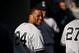 DETROIT, MI - OCTOBER 18: Robinson Cano #24 of the New York Yankees looks on from the dugout against the Detroit Tigers during game four of the American League Championship Series at Comerica Park on October 18, 2012 in Detroit, Michigan. (Photo by Jonathan Daniel/Getty Images)