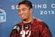 Feb 23, 2013; Indianapolis, IN, USA; Notre Dame Fighting Irish linebacker Manti Te'o speaks at a press conference during the 2013 NFL Combine at Lucas Oil Stadium. Credit: Pat Lovell-USA TODAY Sports