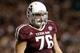 COLLEGE STATION, TX - NOVEMBER 24: Luke Joeckel #76 of the Texas A&M Aggies is seen on the field during the game against the Missouri Tigers at Kyle Field on November 24, 2012 in College Station, Texas. (Photo by Scott Halleran/Getty Images)