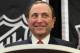 NEW YORK, NY - JANUARY 09: National Hockey League Commissioner Gary Bettman speaks with the media at a press conference announcing the start of the NHL season at the Westin Times Square on January 9, 2013 in New York City. (Photo by Bruce Bennett/Getty Images)