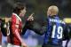 Riccardo Montolivo and Esteban Cambiasso went head-to-head throughout Sunday's Milan derby.