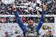 DAYTONA BEACH, FL - FEBRUARY 24: Jimmie Johnson, driver of the #48 Lowe's Chevrolet, celebrates in victory lane after winning the NASCAR Sprint Cup Series Daytona 500 at Daytona International Speedway on February 24, 2013 in Daytona Beach, Florida. (Photo by Chris Graythen/Getty Images)
