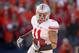 Oct 15, 2011; Champaign, IL, USA; Ohio State Buckeyes tight end Jake Stoneburner (11) scores a touchdown during the fourth quarter against the Illinois Fighting Illini at Memorial Stadium. Mandatory Credit: Jerry Lai-USA TODAY Sports