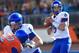 April 16, 2012; Boise, ID, USA; Boise State Broncos quarterback Nick Patti (8) during the spring game at Bronco Stadium. Mandatory Credit: Brian Losness-USA TODAY Sports