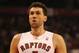 TORONTO, CANADA - OCTOBER 31: Andrea Bargnani #7 of the Toronto Raptors prepares to shoot a free throw against the Indiana Pacers on October 31, 2012 at the Air Canada Centre in Toronto, Canada. NOTE TO USER: User expressly acknowledges and agrees that, by downloading and or using this photograph, User is consenting to the terms and conditions of the Getty Images License Agreement. (Photo by David Sandford/Getty Images)