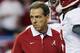 ATLANTA, GA - DECEMBER 01: Head coach Nick Saban of the Alabama Crimson Tide watches his team warm up before the start of their SEC Championship Game against the Georgia Bulldogs at the Georgia Dome on December 1, 2012 in Atlanta, Georgia. (Photo by Mike Ehrmann/Getty Images)