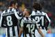 TURIN, ITALY - FEBRUARY 24: Sebastian Giovinco (R) of Juventus FC celebrates with his team mate Claudio Marchisio after scoring during the Serie A match between Juventus FC and AC Siena at Juventus Arena on February 24, 2013 in Turin, Italy. (Photo by Valerio Pennicino/Getty Images)