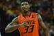 Feb 9, 2013; Austin, TX, USA; Oklahoma State Cowboys guard Marcus Smart (33) reacts against the Texas Longhorns during the second half at the Frank Erwin Special Events Center. Oklahoma State beat Texas 72-59. Mandatory Credit: Brendan Maloney-USA TODAY Sports