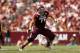 Oct 20, 2012; College Station, TX, USA; Texas A&M Aggies offensive linesman Luke Joeckel (76) against the LSU Tigers during the third quarter at Kyle Field. Mandatory Credit: Thomas Campbell